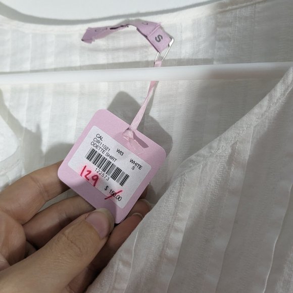 BNWT Calypso St. Barth Odette Blouse Shirt White Size Small - Picture 3 of 6